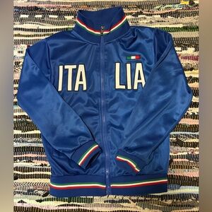 Italy CHIP soccer team track jacket full zip kids youth size medium (7/8) blue